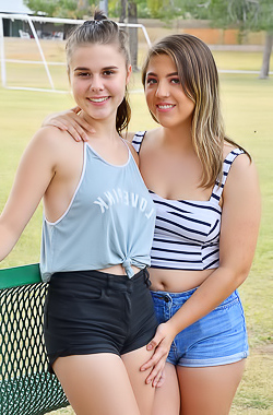 Desiree & Skylar First Lesbian Experience