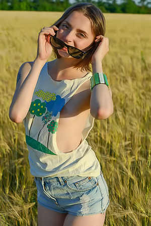Zhy Zhy Spreads Legs In Sheer Camisole Outdoors For Steamy Striptease